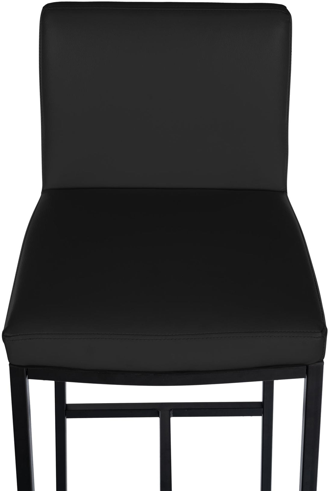 2-delige set Barkrukken - Barstoelen - Comfortabel kunstleer & voetensteun - Modern design, zwart