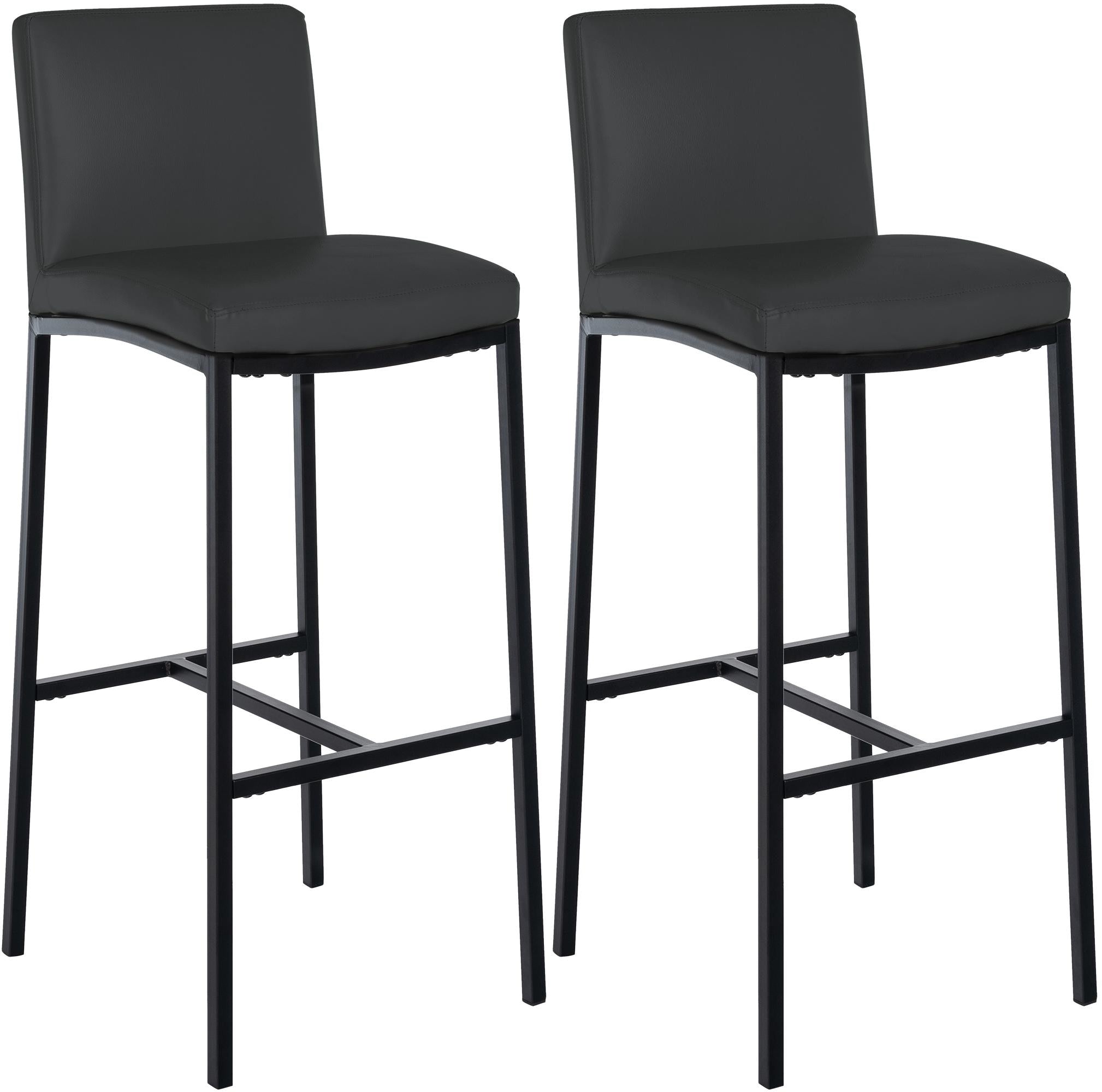 2-delige set Barkrukken - Barstoelen - Comfortabel kunstleer, voetensteun, modern design