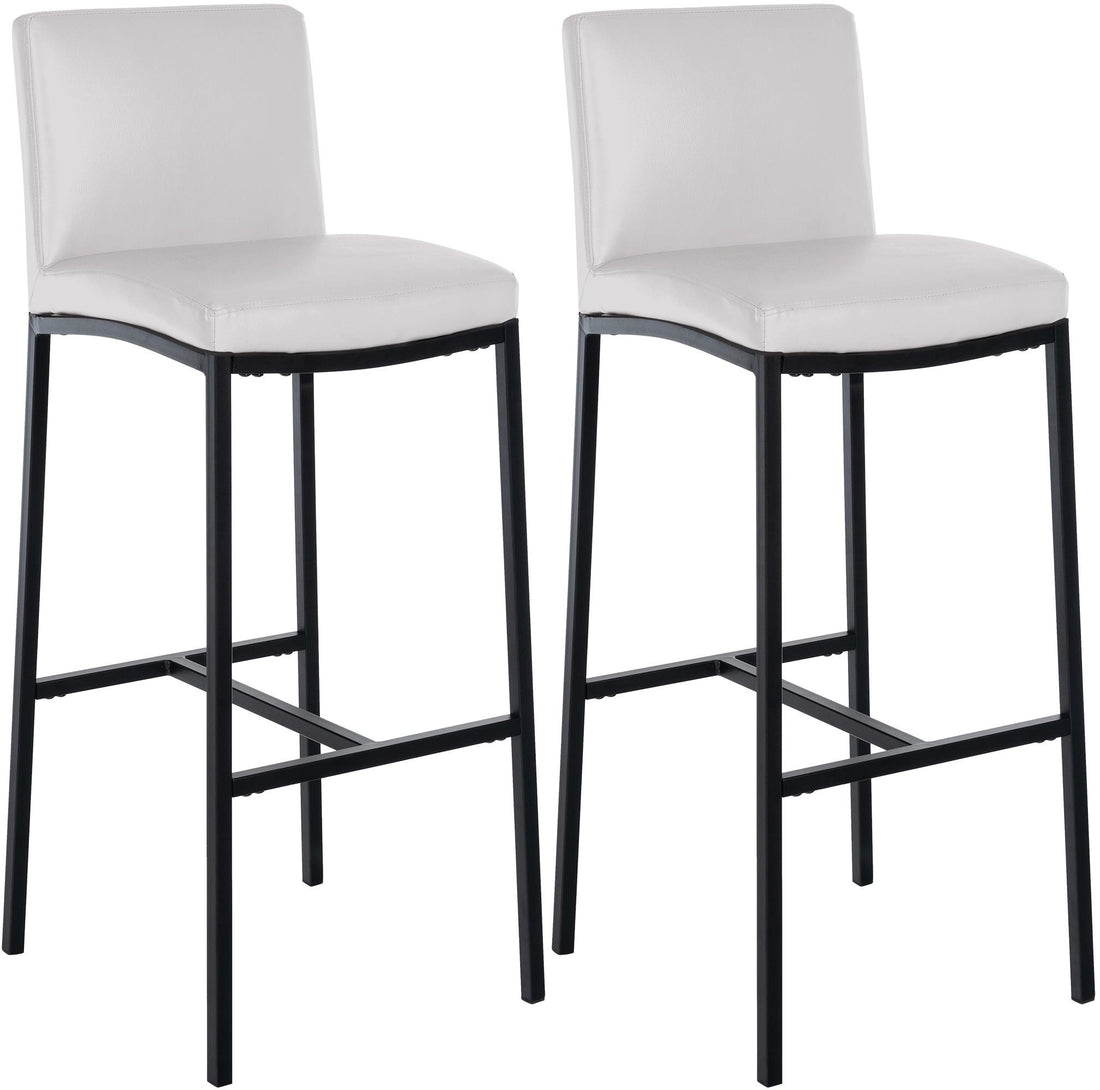 Set van 2 Witte Barkrukken - Kunstleer, Moderne Barstoelen, Comfortabele Zitting, Eenvoudige Montage Kleur wit