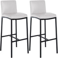 Set van 2 Witte Barkrukken - Kunstleer, Moderne Barstoelen, Comfortabele Zitting, Eenvoudige Montage Kleur wit