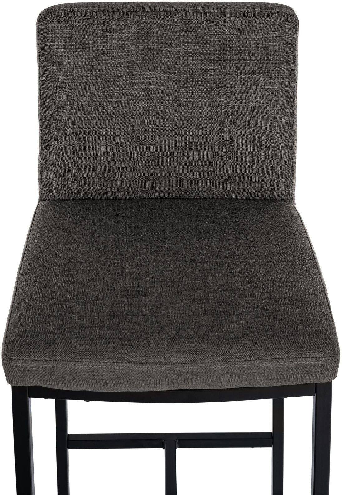 2-delige set Barkrukken - Barstoelen - Comfortabele zitting, donkergrijze stof, modern design