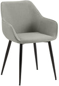 Moderne Eetkamerstoel - Design Stoel - Comfortabel zitkussen, lichtgrijs, stevig & Kleur lichtgrijs