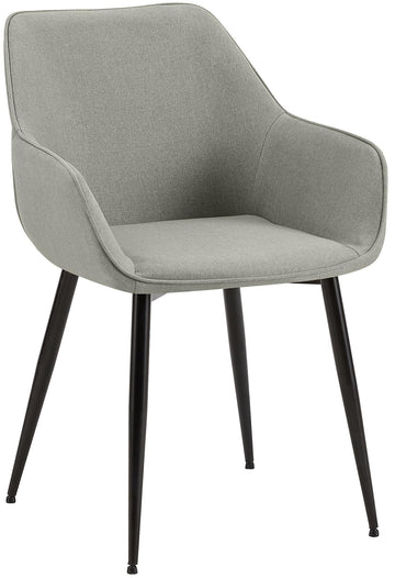 Moderne Eetkamerstoel - Design Stoel - Comfortabel zitkussen, lichtgrijs, stevig & Kleur lichtgrijs