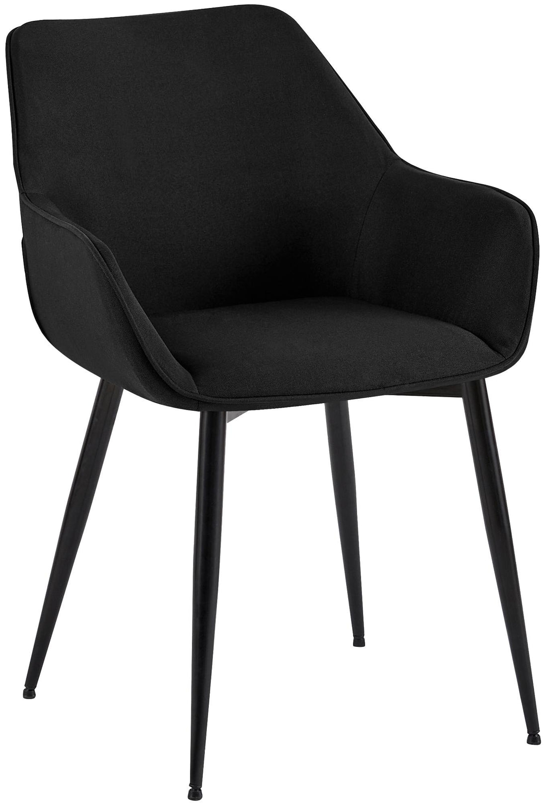 Moderne Eetkamerstoel - Zwarte Stoel - Comfortabel & Onderhoudsvriendelijk - Stoffen Bekleding Kleur zwart
