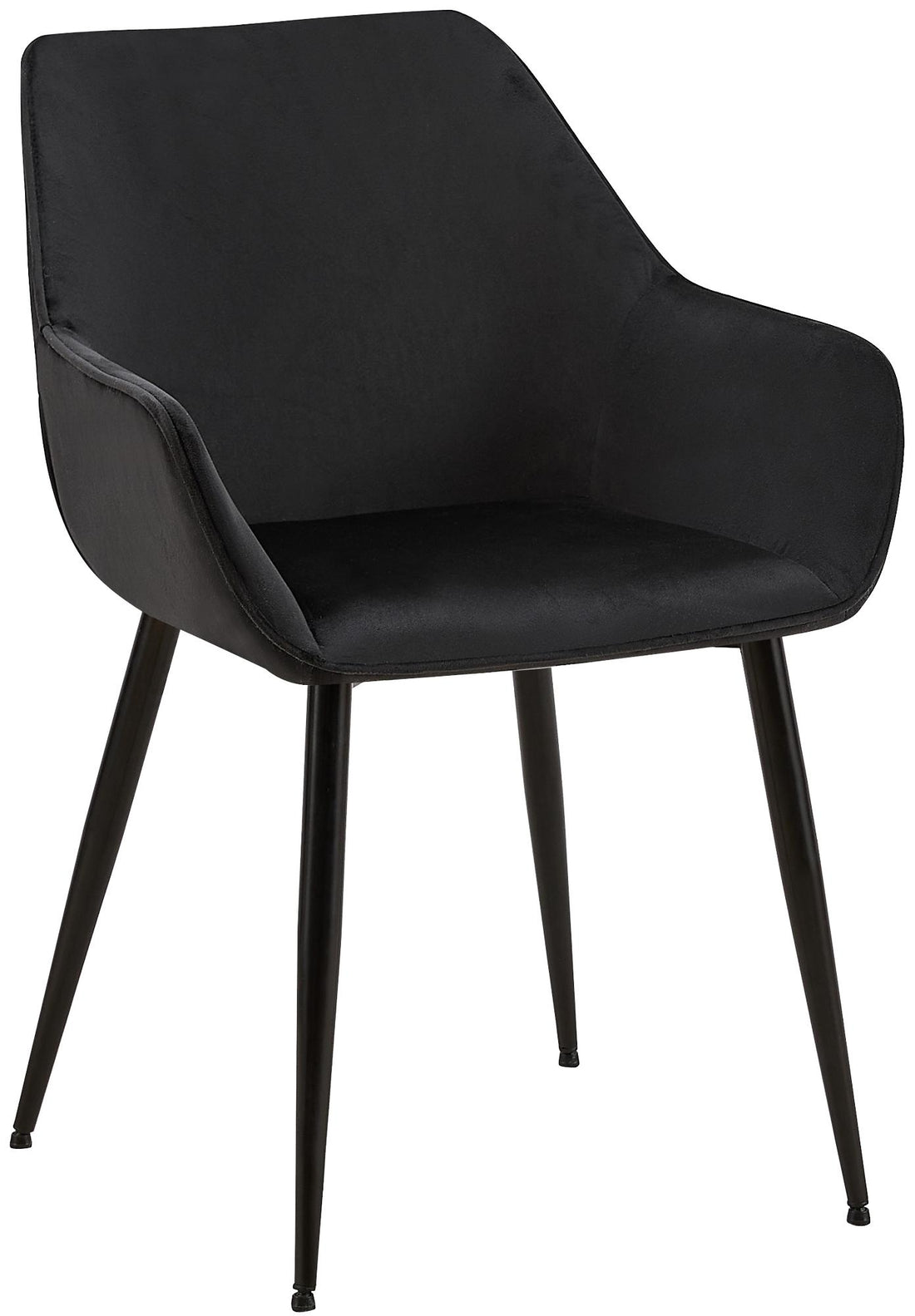 Moderne Eetkamerstoel Fluweel – Design Stoel, Comfortabel, Onderhoudsvriendelijk, Zwart Kleur zwart