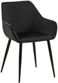 Moderne Eetkamerstoel Fluweel – Design Stoel, Comfortabel, Onderhoudsvriendelijk, Zwart Kleur zwart