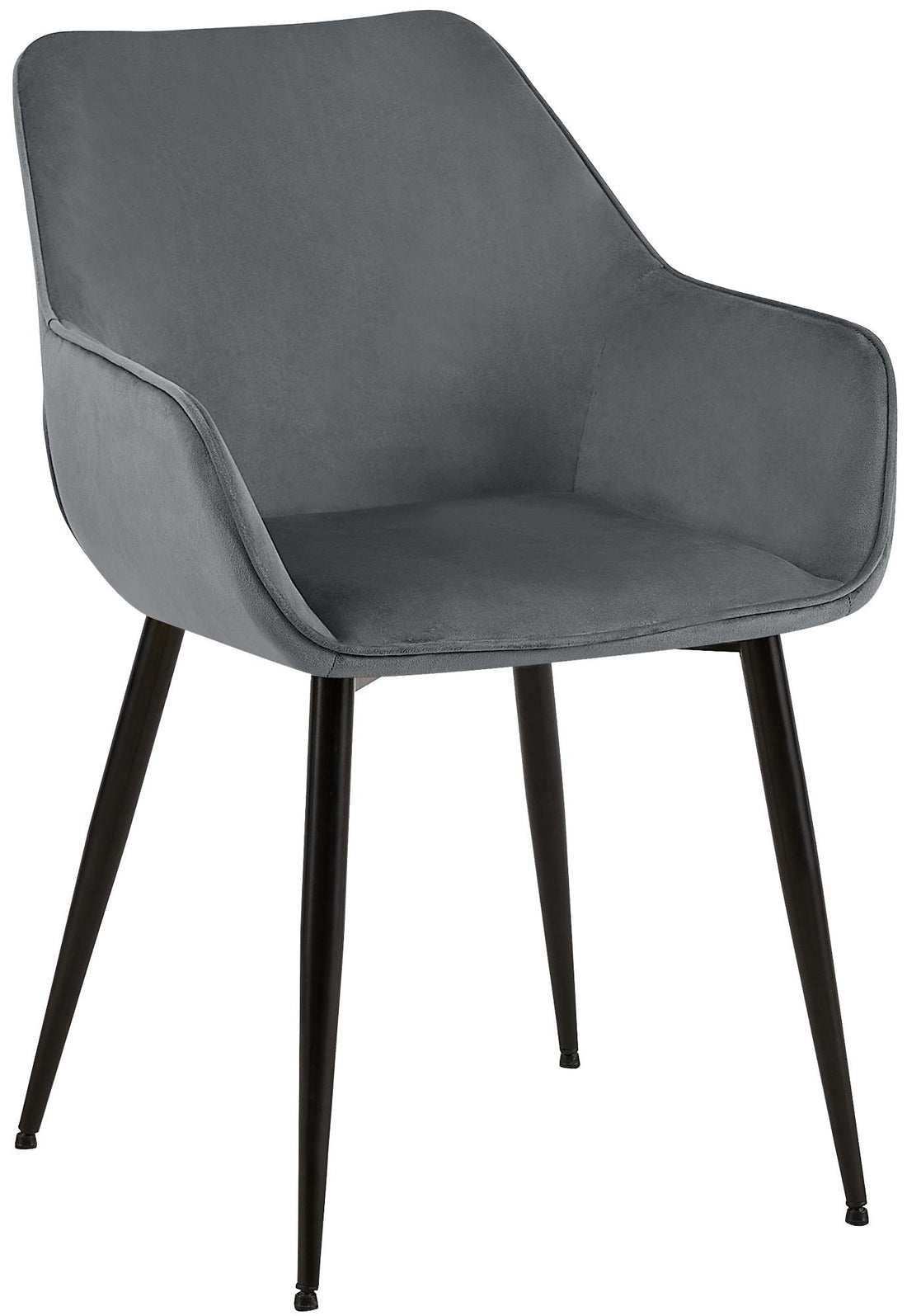 Donkergrijze Eetkamerstoel - Fluwelen Stoel - Ergonomisch Comfort - Onderhoudsvriendelijk Kleur donkergrijs