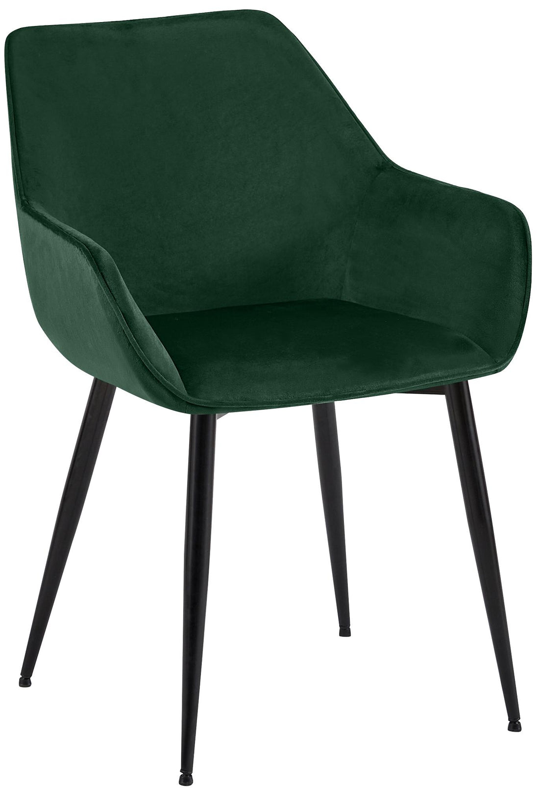 Groene fluwelen eetkamerstoel - Velvet Stoel - Comfortabel zitkussen - Sterk metalen frame Kleur groen