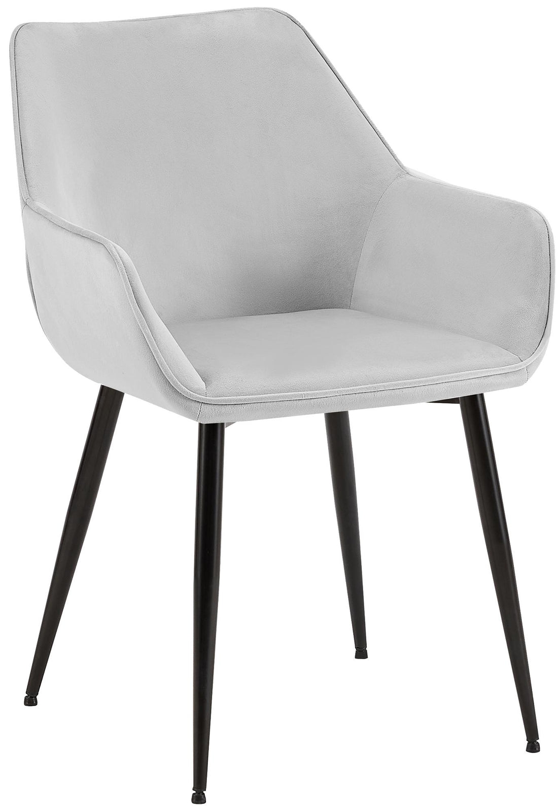 Moderne eetkamerstoel - Fluwelen stoel - Stabiel & comfortabel, gemakkelijk schoon te maken Kleur lichtgrijs