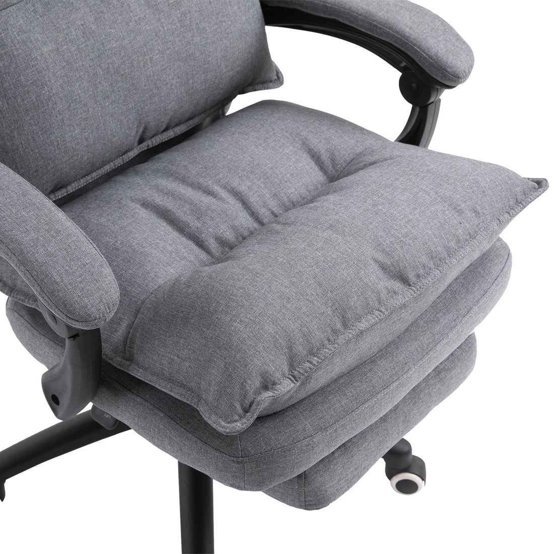 Massage Bürostuhl mit Fußstütze | Farbe: Grau | Maße: 70x62x120-130 cm