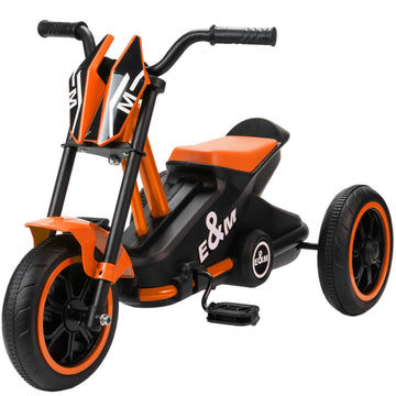 Kinderdriewieler met pedalen en loopfiets | Kleur: Oranje | Afmetingen: 44x79x50 cm