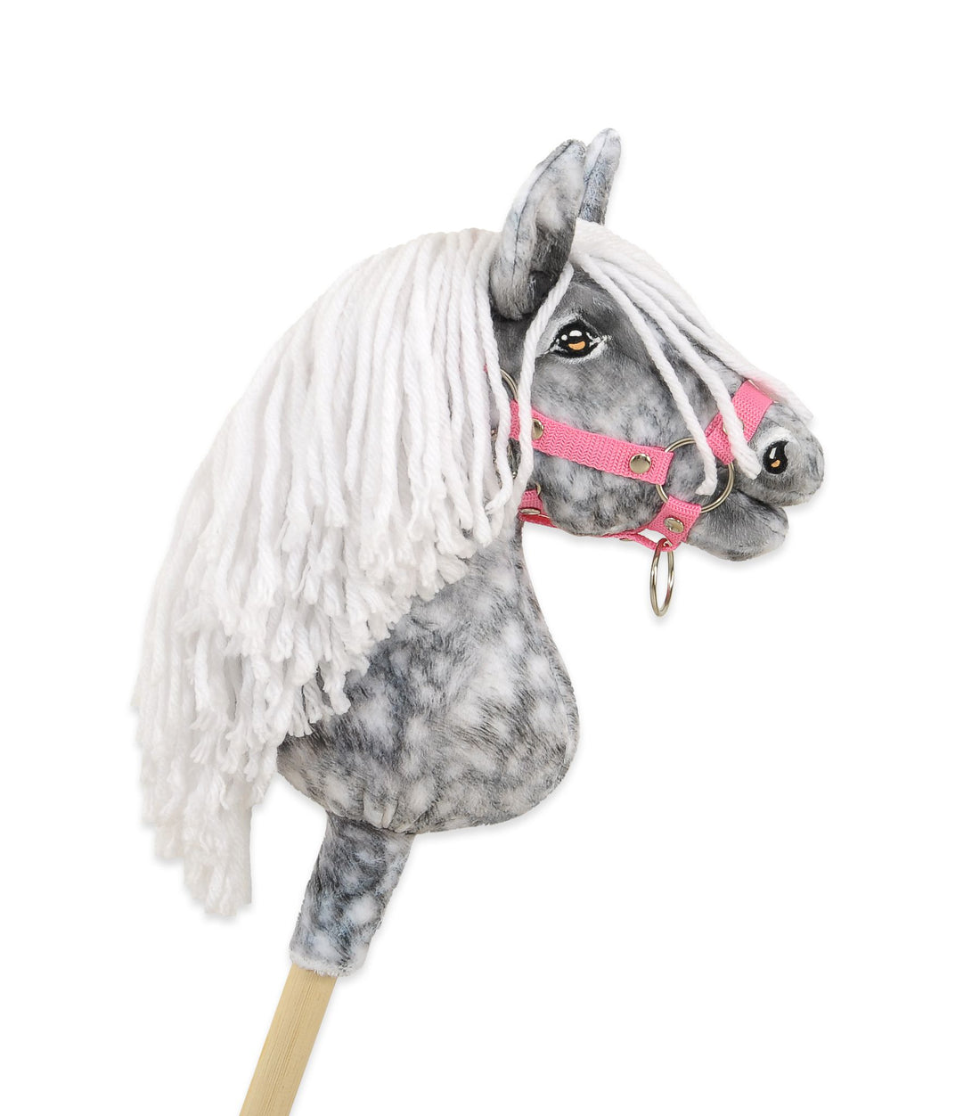 Stokpaard schimmelpaard - hobby horse - realistisch & duurzaam, handgemaakt, zachte minky stof