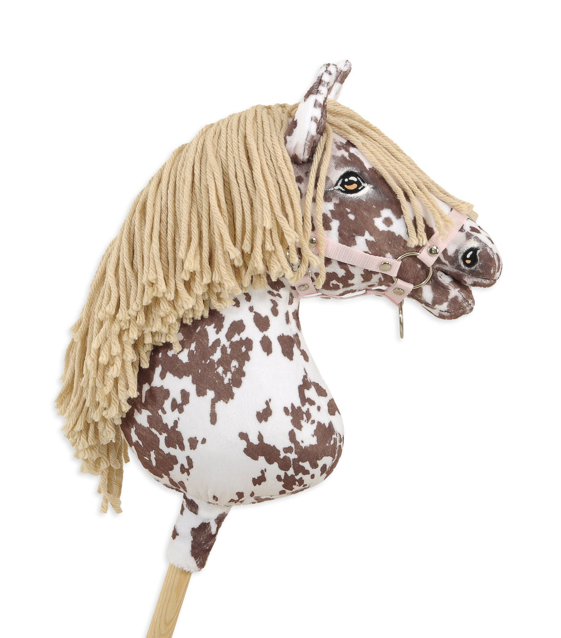 Super Hobby Horse Premium - stokpaard - handgemaakt, realistisch, zacht minky, groot A3 formaat
