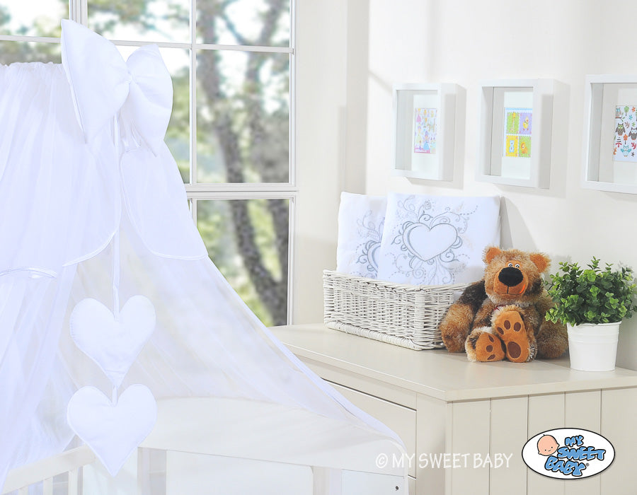Snyggt myggnät - chiffongbaldakin - elegant look för spjälsäng och vagga
