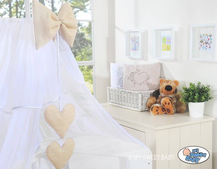 Myggnät, baldakin, elegant chiffongskydd mot insekter för babysäng 140x70 eller 120x60