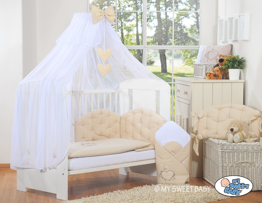 Myggnät, baldakin, elegant chiffongskydd mot insekter för babysäng 140x70 eller 120x60