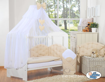 Myggnät, baldakin, elegant chiffongskydd mot insekter för babysäng 140x70 eller 120x60