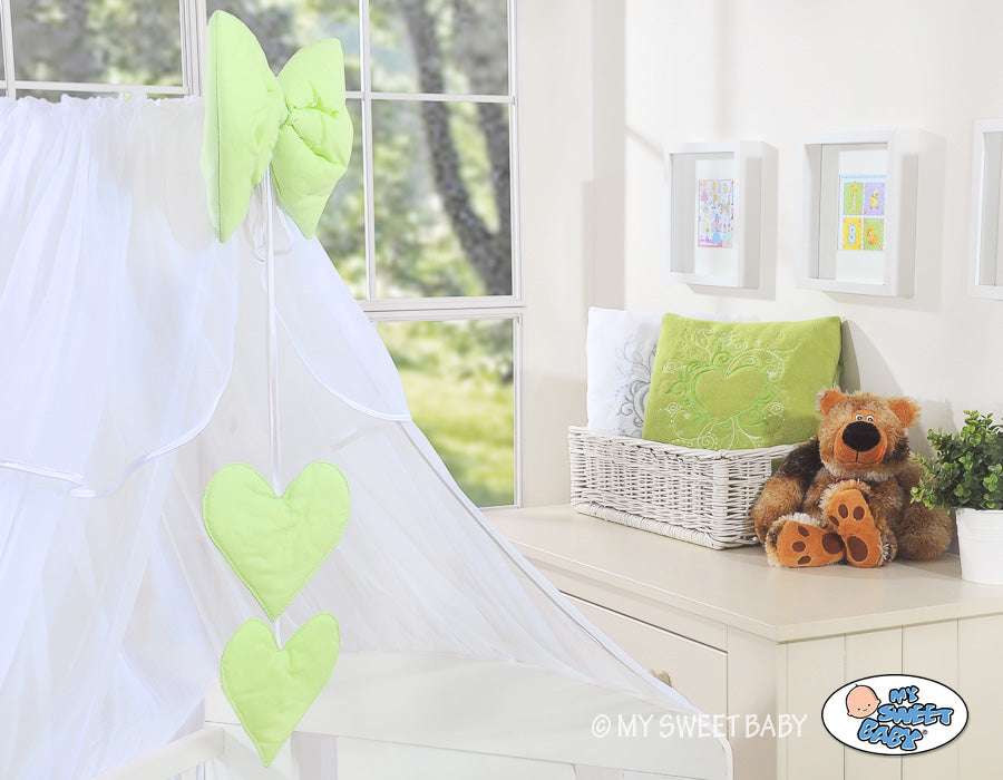 Chic grönt myggnät - komplett insektsskydd för spjälsäng eller babysäng