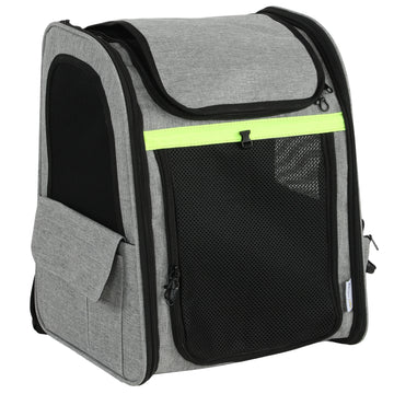 Hondentransporttas uitbreidbaar tot 10 kg | Kleur: Lichtgrijs | Afmetingen: 28x33,5x42 cm