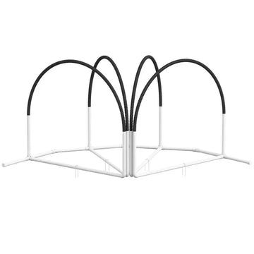 Hondentrainingsset voor agility - 4-delig | Kleur: Wit+Zwart | Afmetingen: 69x89x99 cm