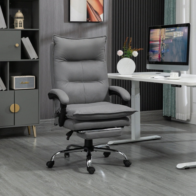 Vinsetto Massagesessel Bürostuhl | Farbe: Grau | Maße: 66x74x114-121,5 cm