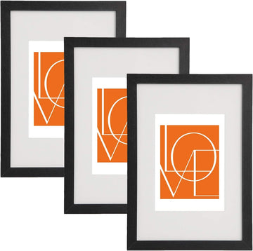 3-delige fotolijstset met passe-partout | Zwart | 13x18 cm