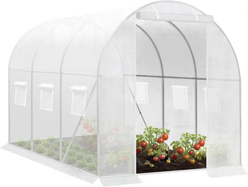 Foliekas met deur en 6 ramen | Wit | 200x300x200 cm