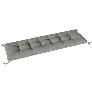 Palettenkussen voor Ligstoel met Banden | Kleur: Lichtgrijs | Afmetingen: 65x198x13 cm