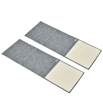 Kattenscratchmat 2-delig - Sisal krabmat | Kleur: Grijs | Afmetingen: 45x0,3x130 cm