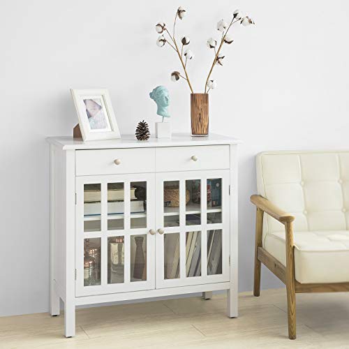 Witte Dressoir Opbergkast Kast 2 Laden 2 Deuren