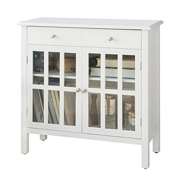 Witte Dressoir Opbergkast Kast 2 Laden 2 Deuren