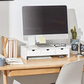 Monitorstandaard Computerscherm Monitorstandaard -Monitor Riser Bureau-organizer met 3 laden