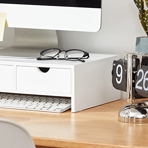 Monitorstandaard Computerscherm Monitorstandaard -Monitor Riser Bureau-organizer met 3 laden