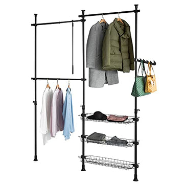 Telescopische Garderobe Organizer - Ophangrail - Kledingrek Opbergrek