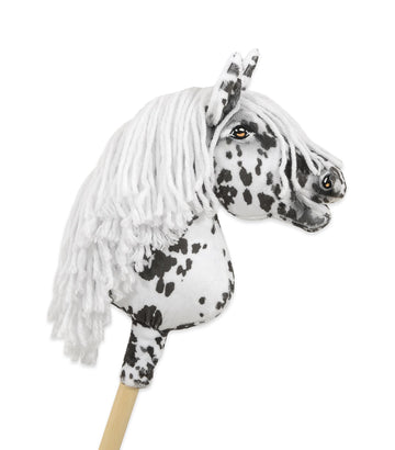 Super Hobby Horse - stokpaardje - handgemaakt, realistisch, luipaardprint, zacht minky, A4-formaat