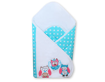 Baby nest, babynestje, extra versteviging & comfort – Owls Bigi Zibi & Adele turquoise