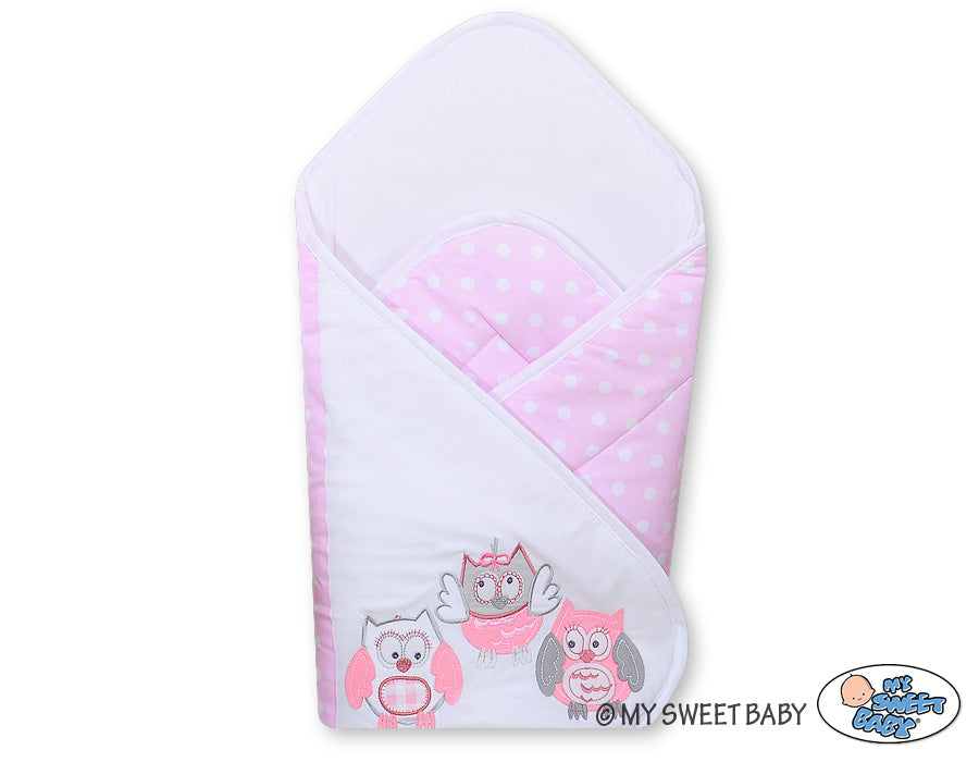Baby nest, babynestje, ademend & anti-allergisch - met versteviging - katoen - Owls Bigi Zibi