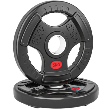 2 x 5 kg halterschijven voor 50 mm halterstang | Kleur: Zwart