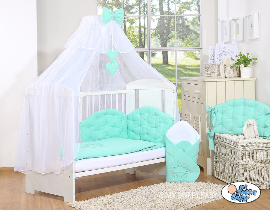 Muggennet chiffon - baldakijn - optimale bescherming voor babybed 140x70 & 120x60 cm