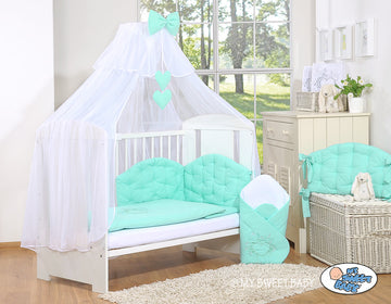 Muggennet chiffon - baldakijn - optimale bescherming voor babybed 140x70 & 120x60 cm