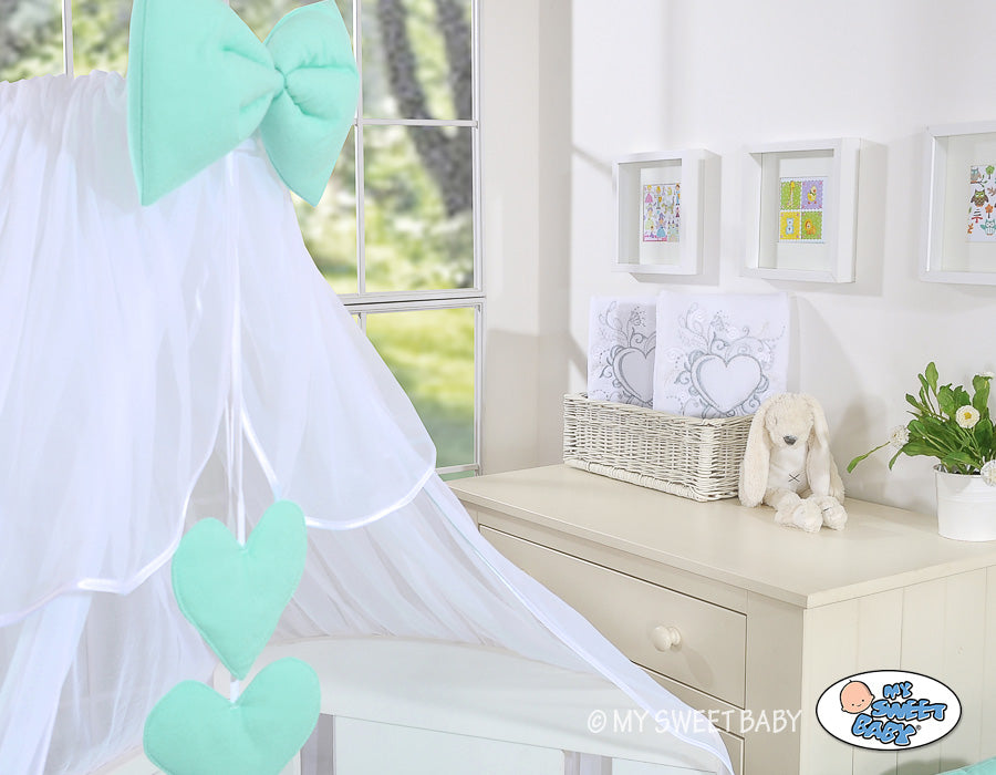 Muggennet chiffon - baldakijn - optimale bescherming voor babybed 140x70 & 120x60 cm