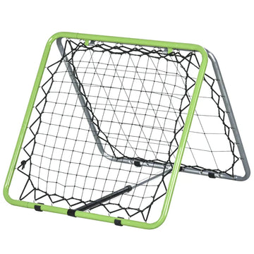 Reboundernet voor baltraining | Kleur: Zilver/groen/zwart | Afmetingen: 75x75x64 cm