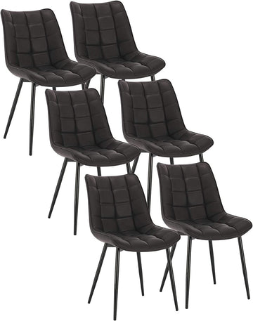 6-delige eetkamerstoelenset met rugleuning | 46x40,5x85,5 cm