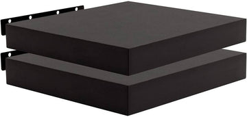 Set van 2 wandplanken boekenplanken | Zwart | 30x22,9x3,8 cm