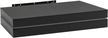 Set van 2 zwevende wandplanken voor boeken | Zwart | 50x22.9x3.8 cm
