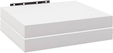 Set van 2 zwevende wandplanken MDF | Wit | 25x22,9x3,8 cm