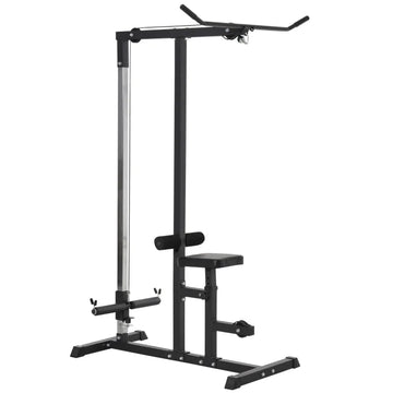 Multi-gym kabelstation - Pulley krachtstation | Kleur: Zwart | Afmetingen: 107x120x190 cm