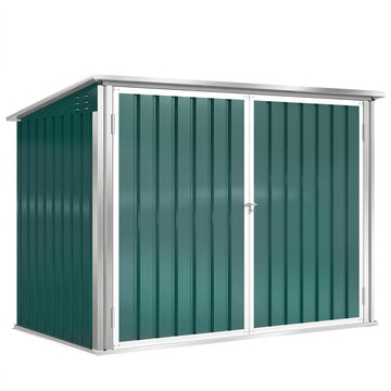 Mülltonnenbox 2 afvalbakken staal | Kleur: Groen | Afmetingen: 179,5x108x129,5 cm