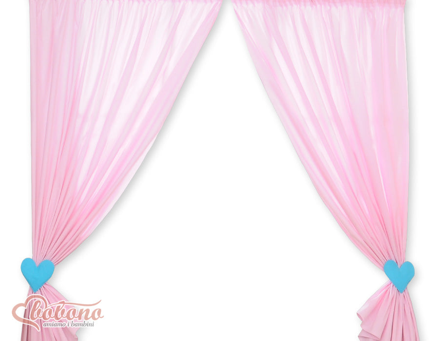 Gardiner till barnrum - Fönsterdekoration - Glada hjärtan och genomskinliga