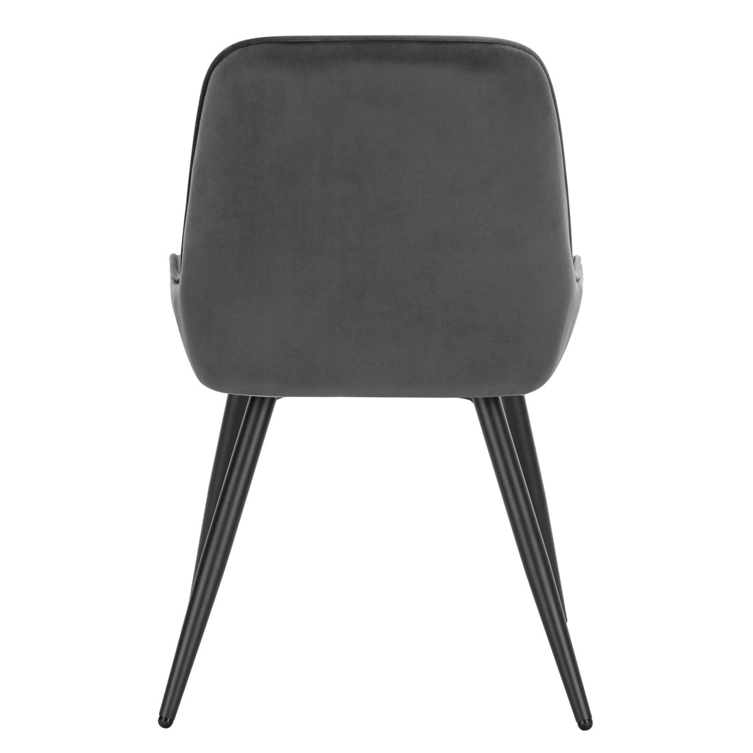 Set van 2 eetkamerstoelen fluweel donkergrijs | Donkergrijs | 38x43x81,5 cm